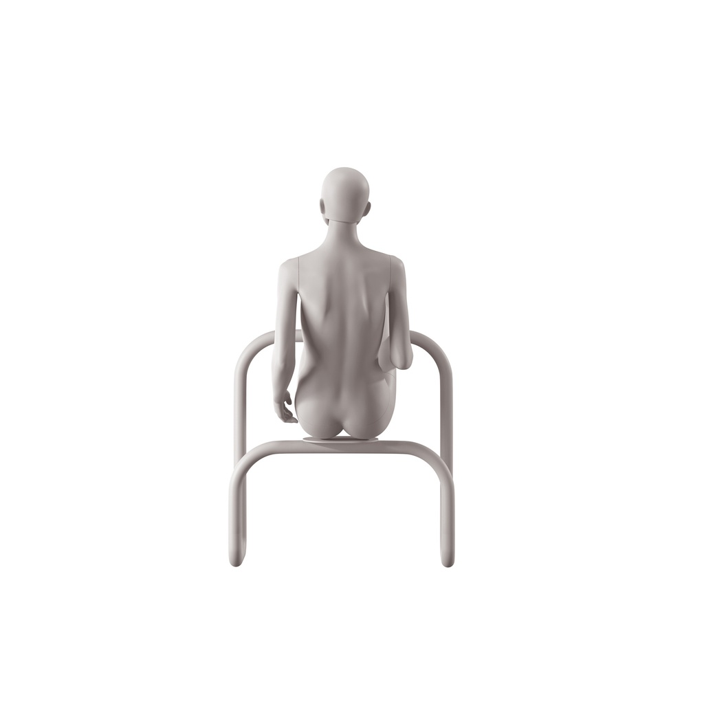 Dames mannequin, collectie NXT - gen Z, kleur lichtgrijs, zittende pose 002