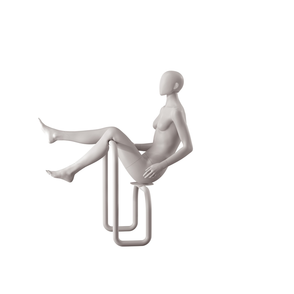 Dames mannequin, collectie NXT - gen Z, kleur lichtgrijs, zittende pose 002
