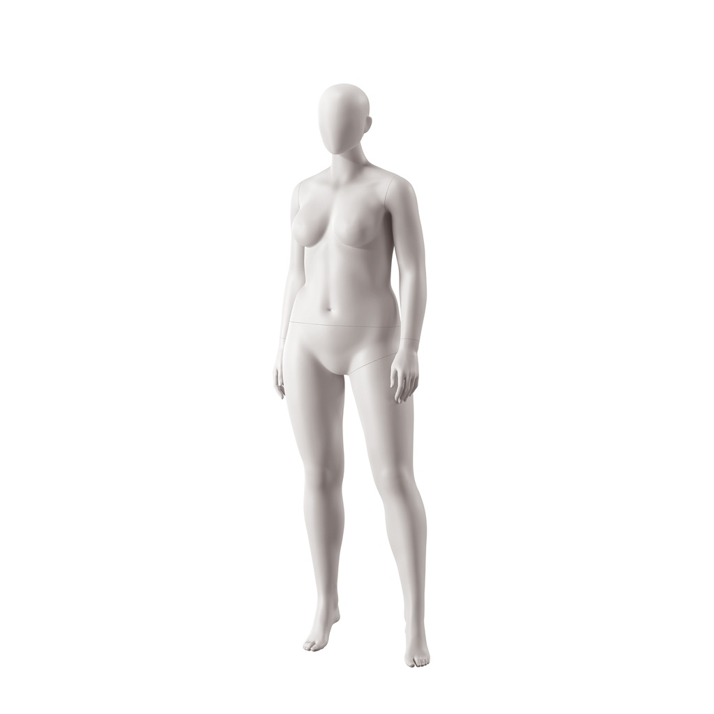 Volslanke dames mannequin, collectie NXT - gen Z, kleur lichtgrijs, staande pose 019