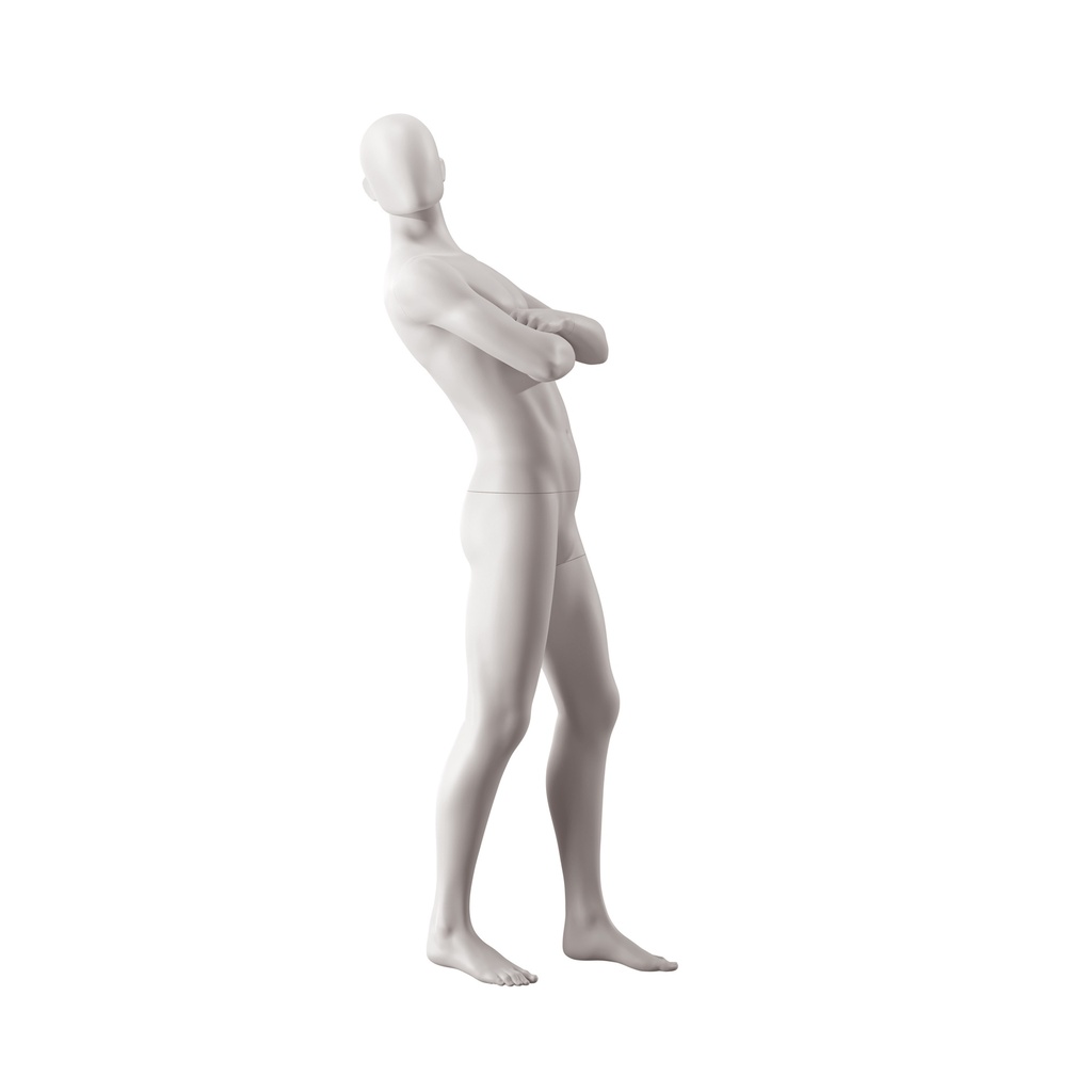 Heren mannequin, collectie NXT - gen Z, kleur lichtgrijs, staande pose 021