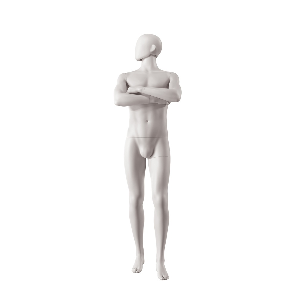 Heren mannequin, collectie NXT - gen Z, kleur lichtgrijs, staande pose 021