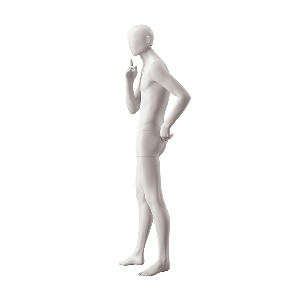 Heren mannequin, collectie NXT - gen Z, kleur lichtgrijs, staande pose 026