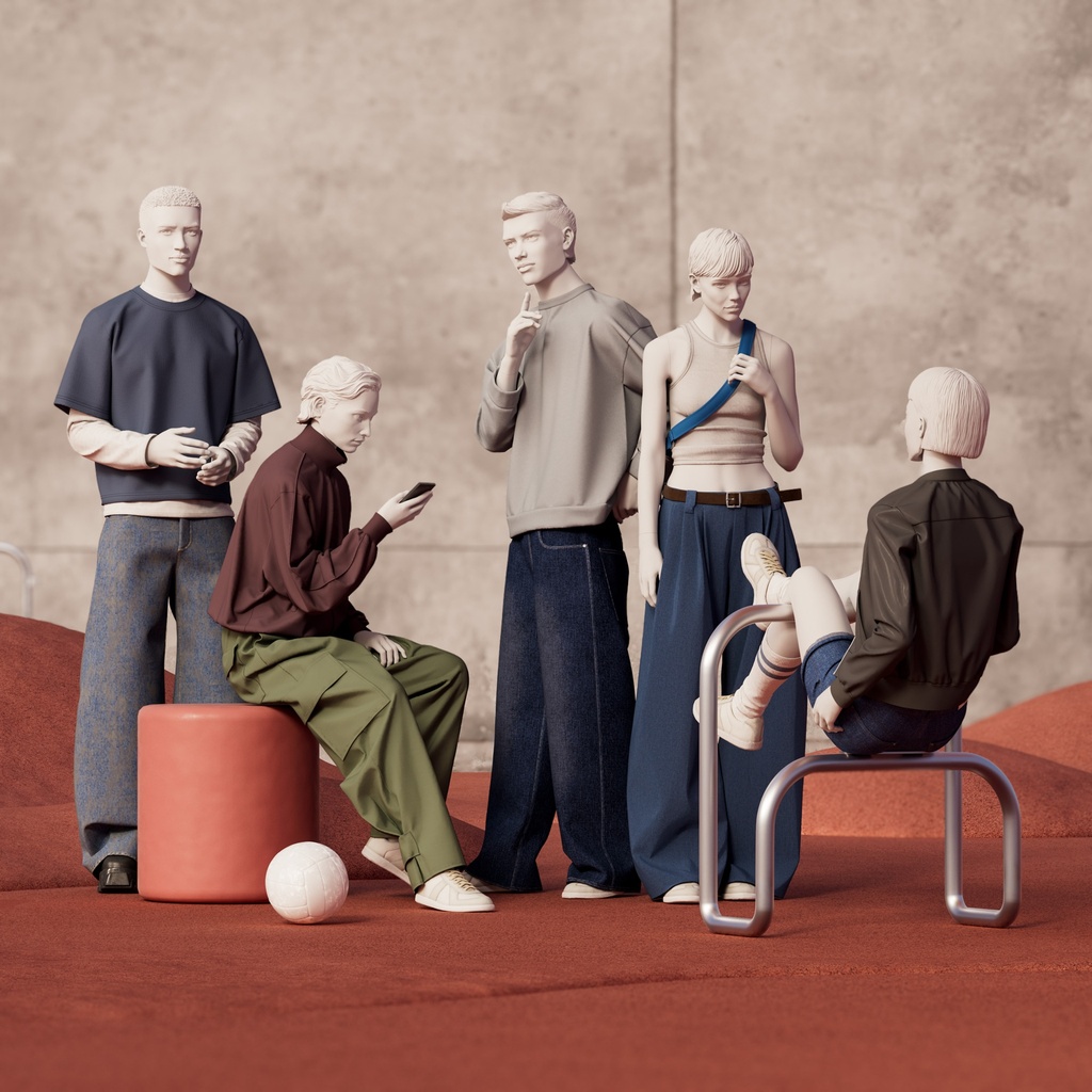 Dames mannequin, collectie NXT - gen Z, kleur lichtgrijs, staande pose 007