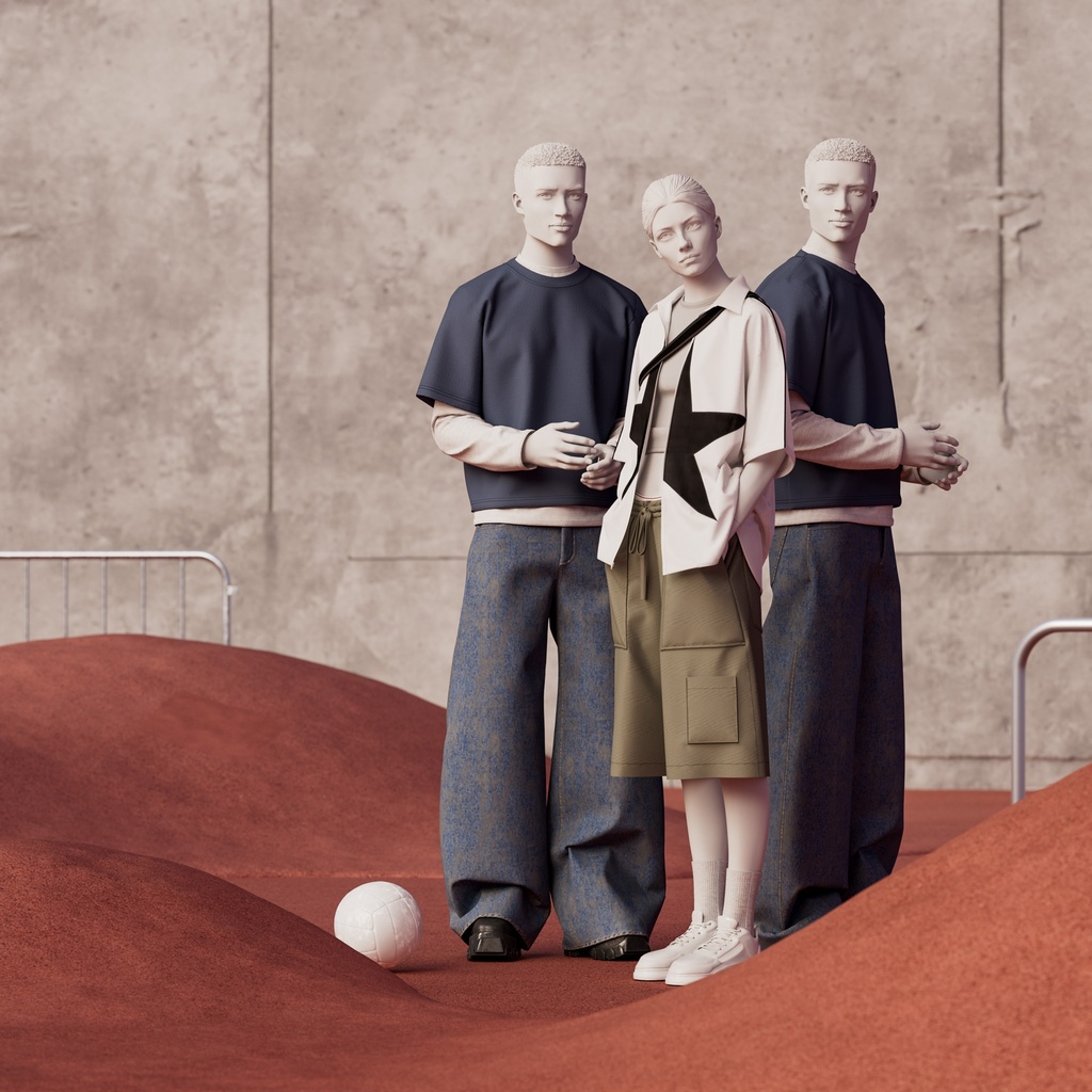 Heren mannequin, collectie NXT - gen Z, kleur lichtgrijs, staande pose 028