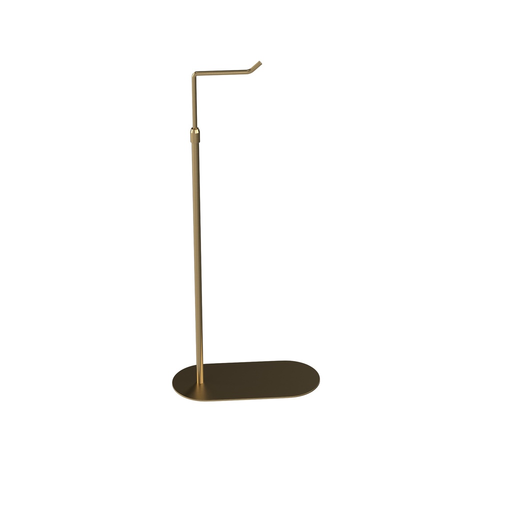 Verstelbare L-staander, in goudkleurig geborsteld staal