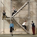 Realistische damesetalagepop, urban stijl, wit mat, staande pose 007