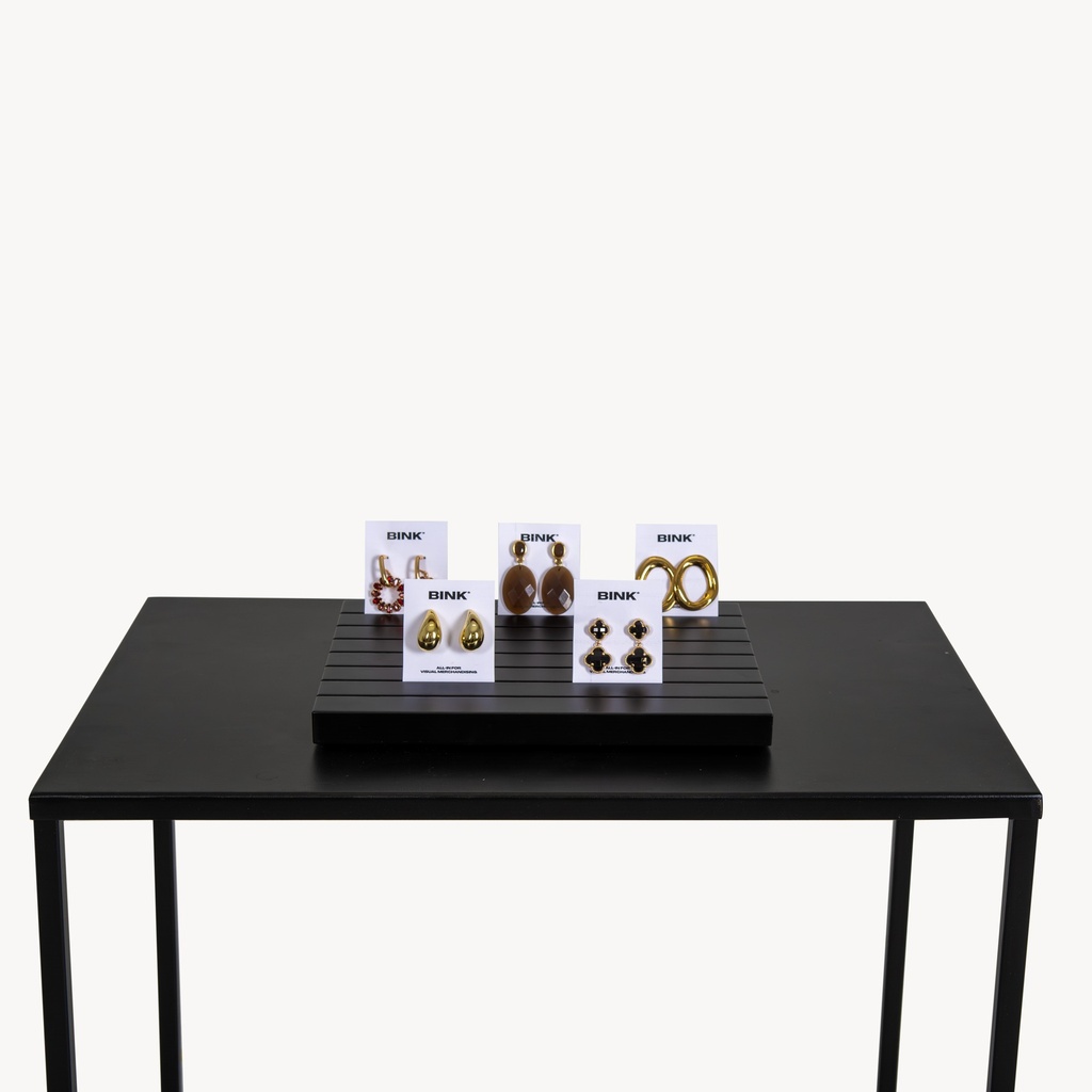 Tafeldisplay voor juwelen, 24 x 18 cm, in zwart mat MDF hout