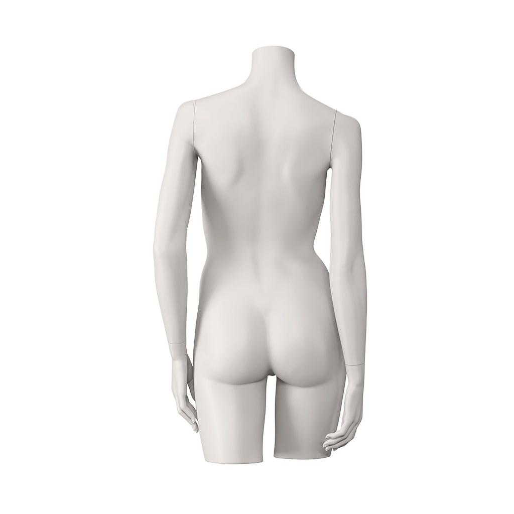 Damesbuste voor lingerie, met armen, B-cup, wit