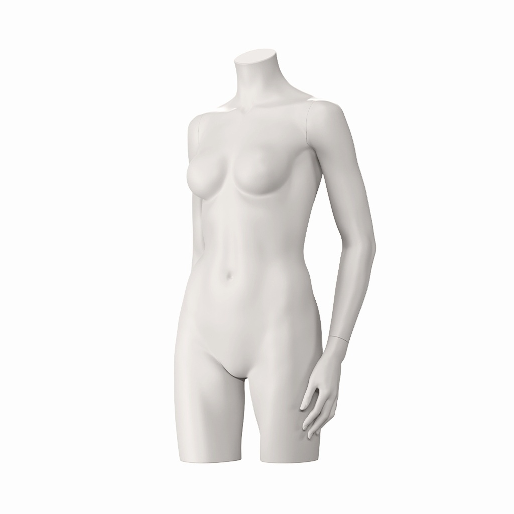 Damesbuste voor lingerie, met armen, B-cup, wit