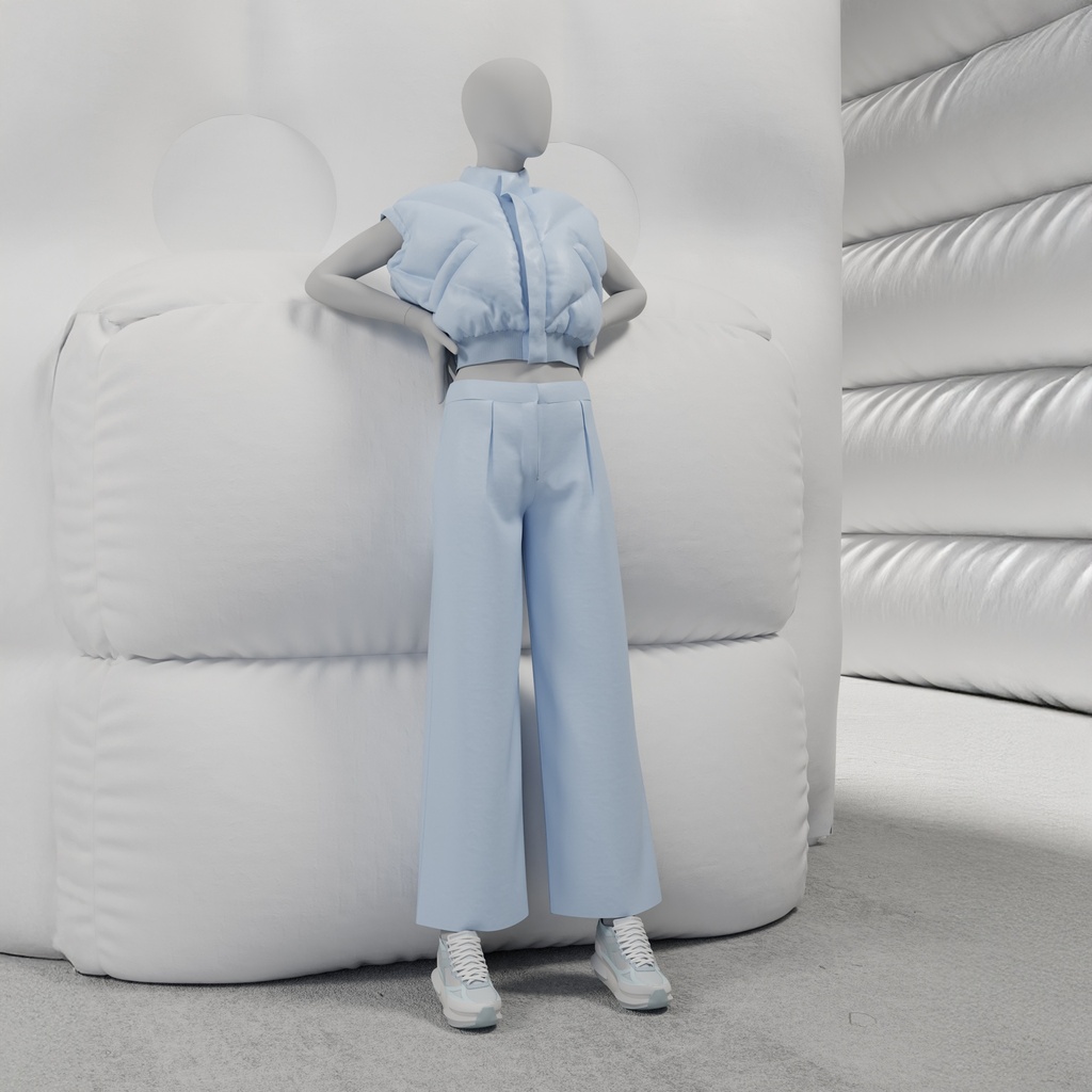 Abstracte grijze damesetalagepop, met abstract hoofd, glazen voetplaat, pose F004