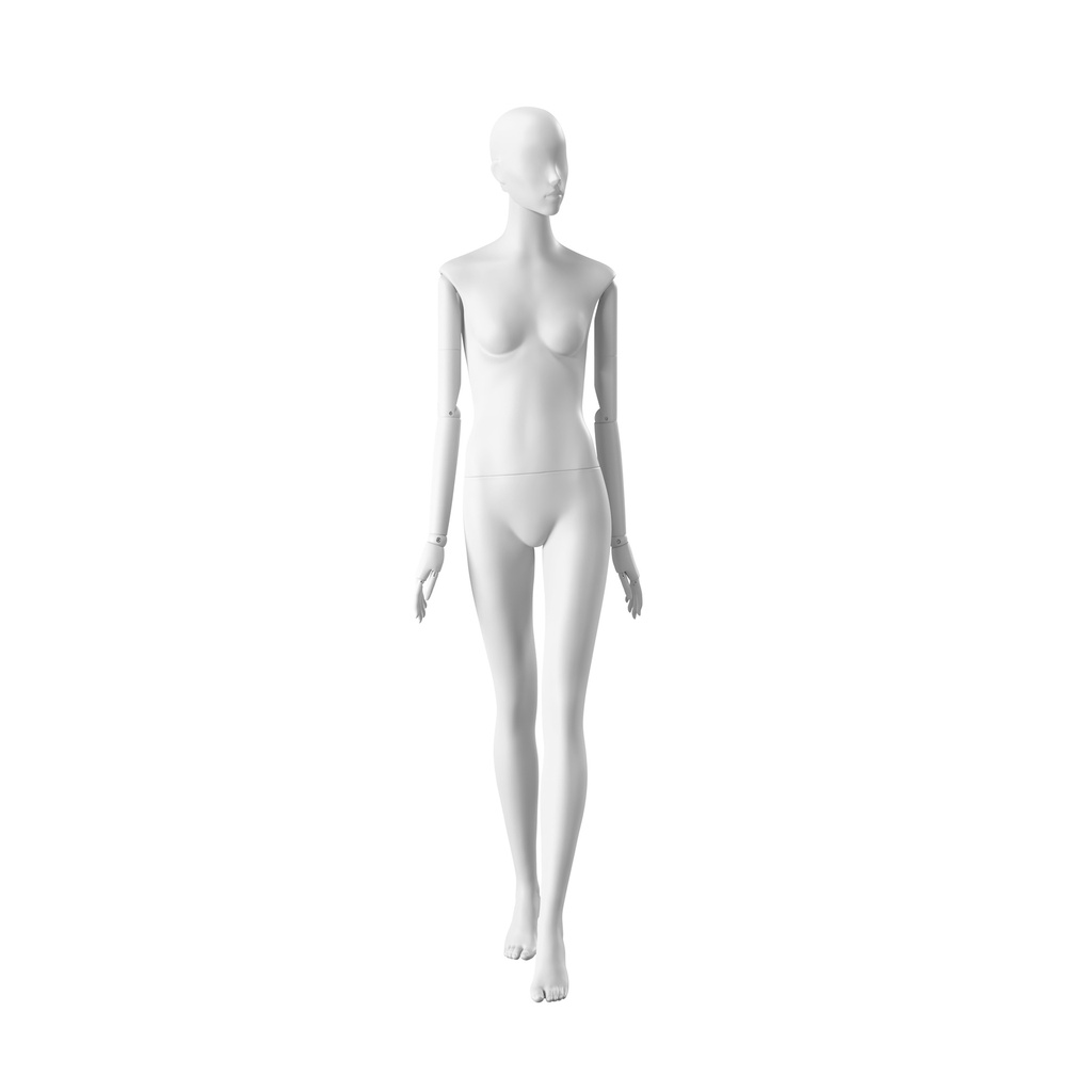 BINK - Elegant female mannequin, semi-abstract head, EU34, colour white, Mirror Mirror, pose FM002