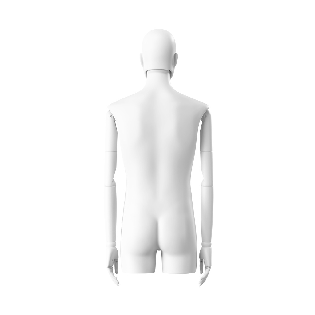 BINK - Stylish male bust, semi-abstract head, EU48, colour white, Mirror Mirror
