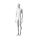 Stijlvolle herenetalagepop, semi-abstract hoofd, EU48, kleur wit, Mirror Mirror, pose MM201