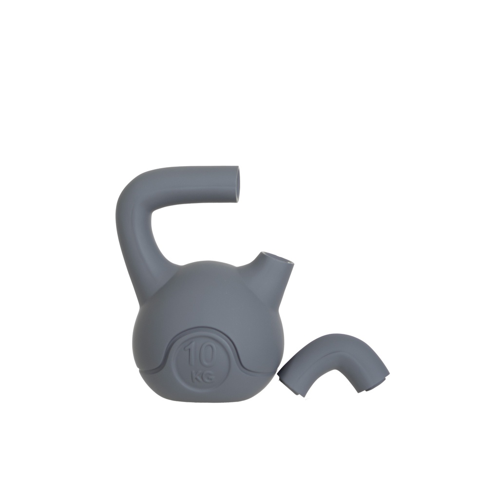 Dummy kettlebell, FRP, grafiet grijs, fitness sport