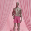 Paspop lingerie heer, metallic huidskleur, staande pose 51