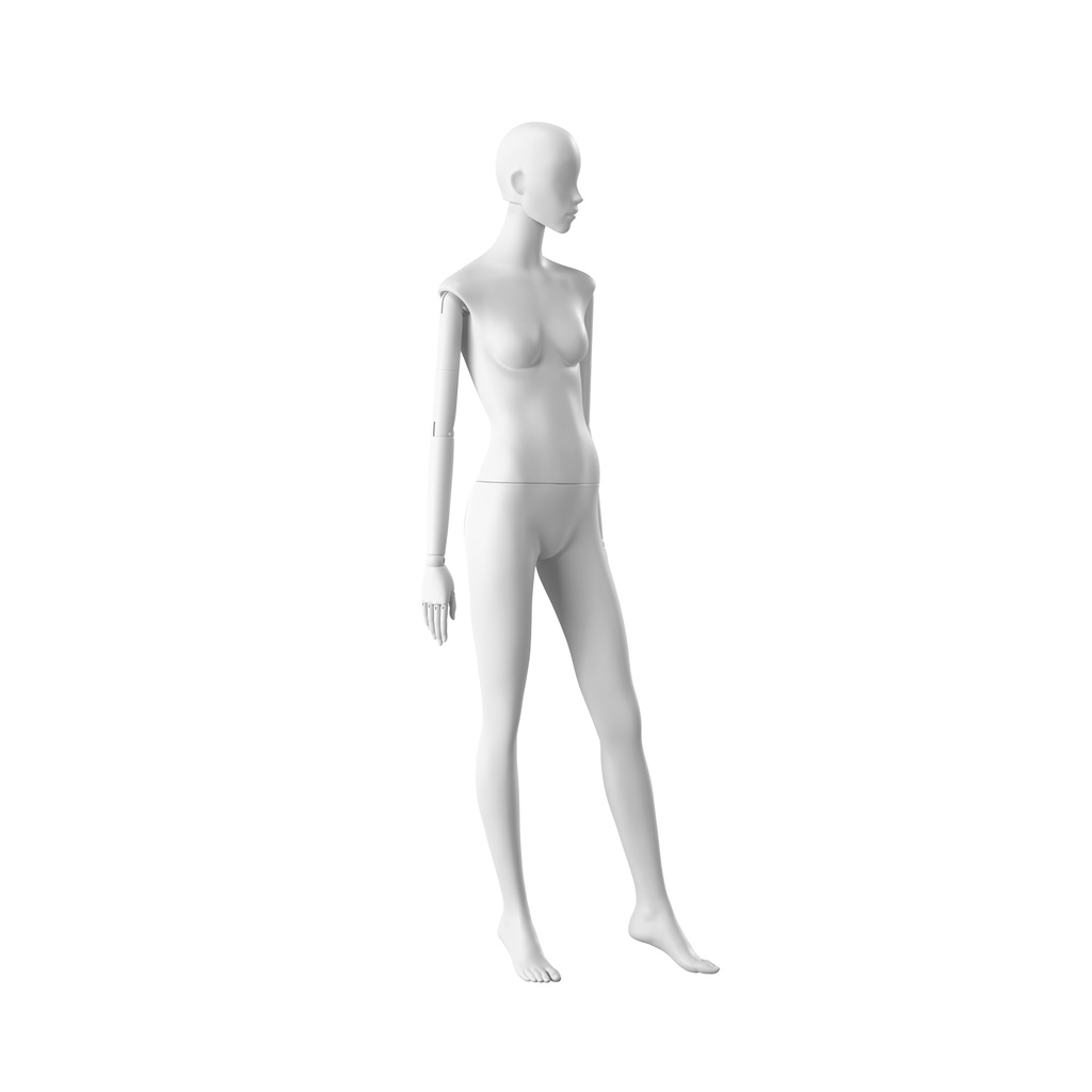 BINK - Elegant female mannequin, semi-abstract head, EU34, colour white, Mirror Mirror, pose FM006