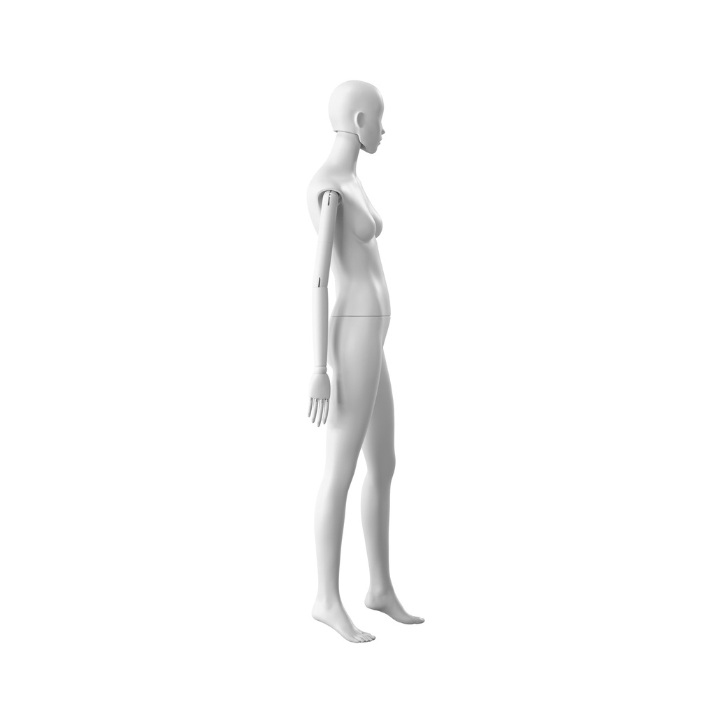 BINK - Elegant female mannequin, semi-abstract head, EU34, colour white, Mirror Mirror, pose FM006