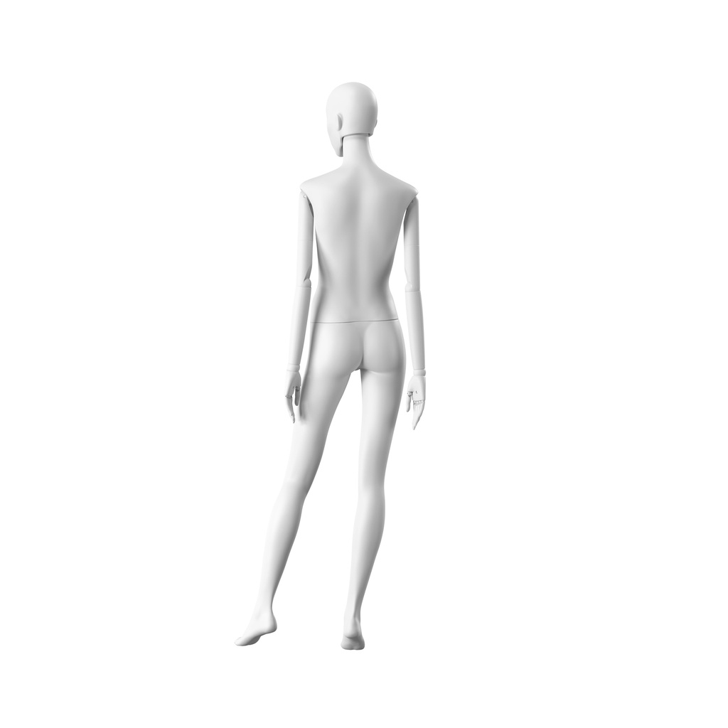 BINK - Elegant female mannequin, semi-abstract head, EU34, colour white, Mirror Mirror, pose FM006