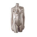 Damesbuste voor lingerie, met armen, B-cup, metallic huidskleur 