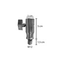 Connector voor kuitpin, M12, chroom