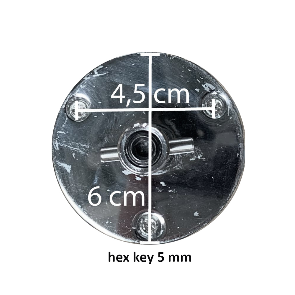 T rompaansluiting, chromé