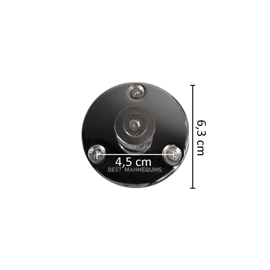 Armfitting balconet easy adjusting (set van mannelijk en vrouwelijk deel), chroom