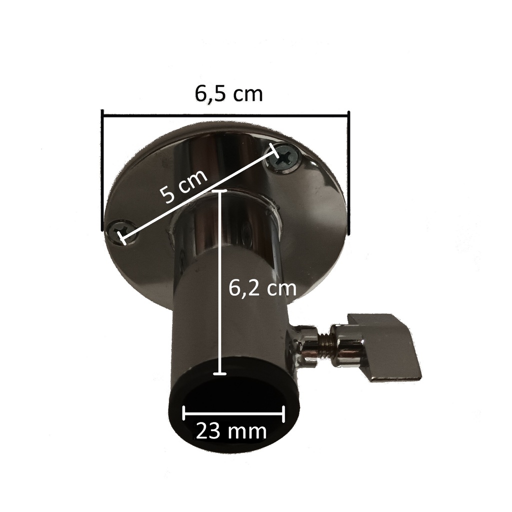 Torso socket, met plastic bescherming, chroom