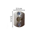 Hand-arm connector, chrome-plated steel
