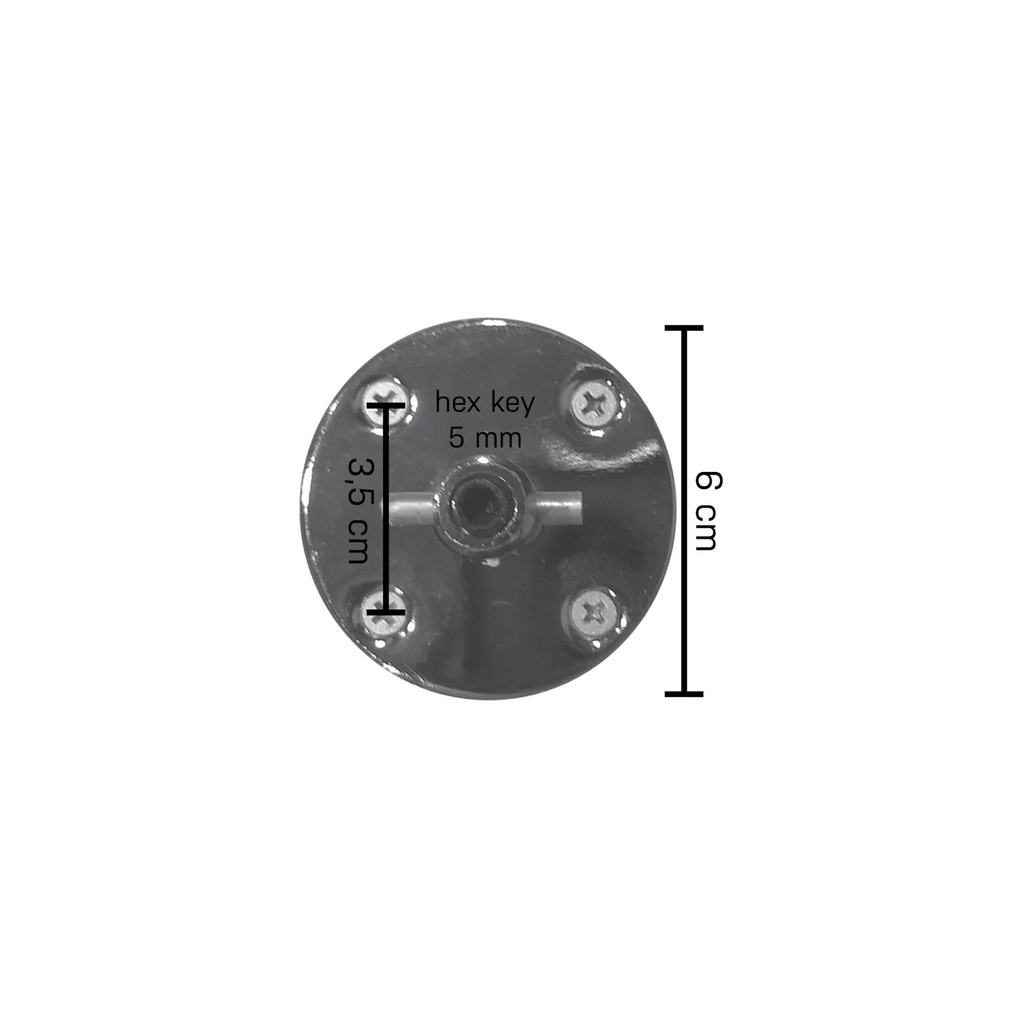 BINK - T-fitting for legs, chromed steel