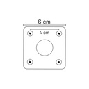 3-punts kunststof heupfitting wit