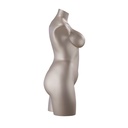 Volslanke lingerie torso, dame, D-cup, metallic huidskleur, pose 006