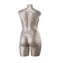 Volslanke lingerie torso, dame, D-cup, metallic huidskleur, pose 006