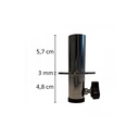 Staanderconnector voor tiges dia 22mm, chroom 