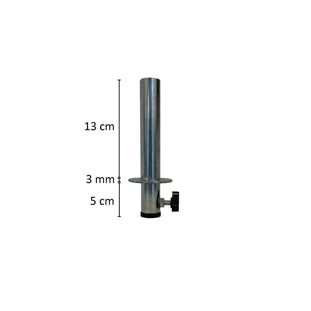 Staanderconnector voor tiges dia 22mm, ABS