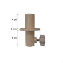 Staanderconnector voor tiges dia 22mm, ABS