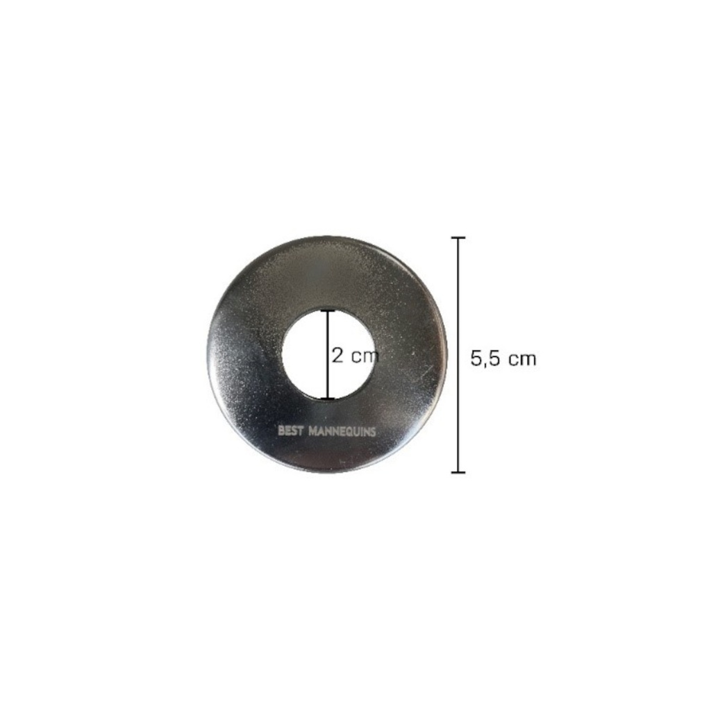 Connector voor voetplaat, chroom