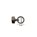 Ring als extra bevestiging van de buste op een staander, INOX