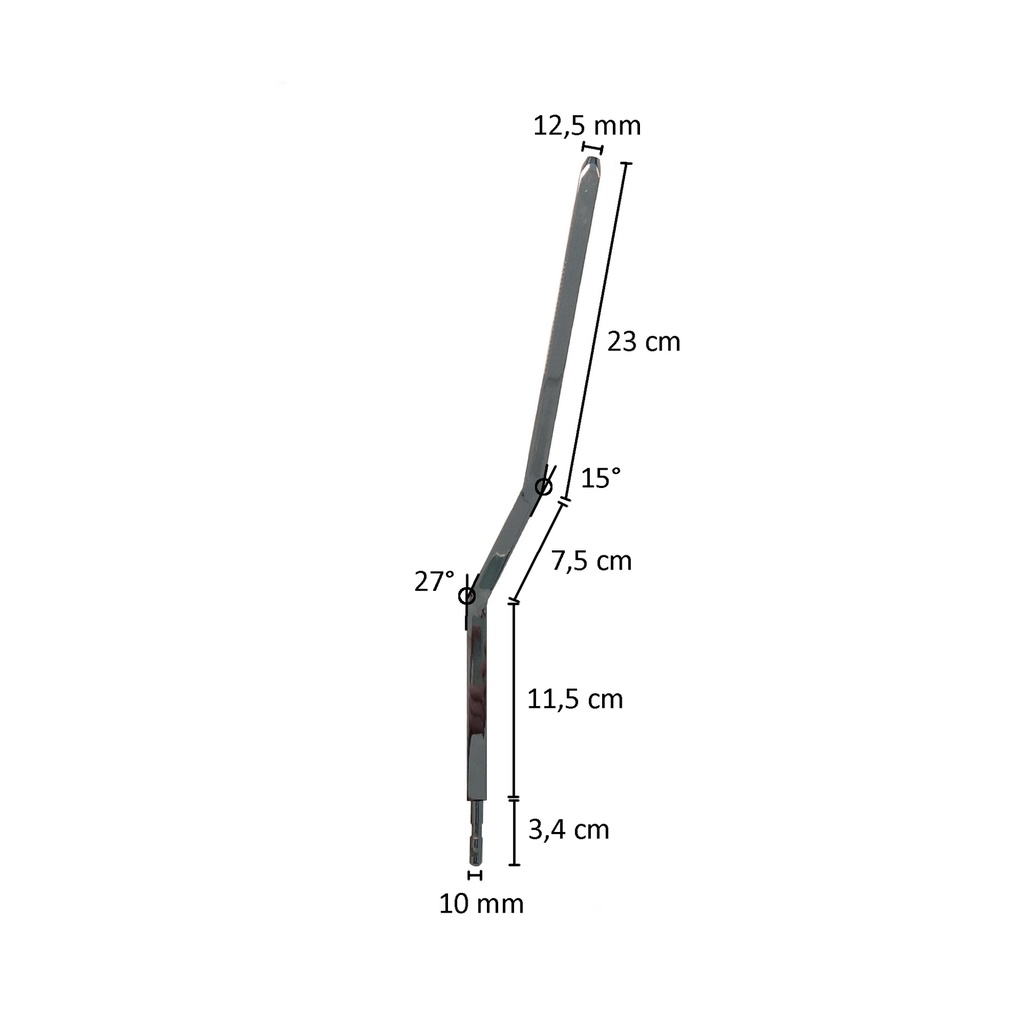 Verchroomde kuitpin WO-CALF001_C