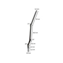 Verchroomde kuitpin WO-CALF002_C