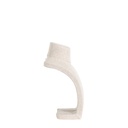 Juwelenbuste voor halskettingen, hoogte 34,5 cm, overtrokken met beige stof