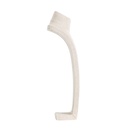 Juwelenbuste voor halskettingen, hoogte 54 cm, overtrokken met beige stof