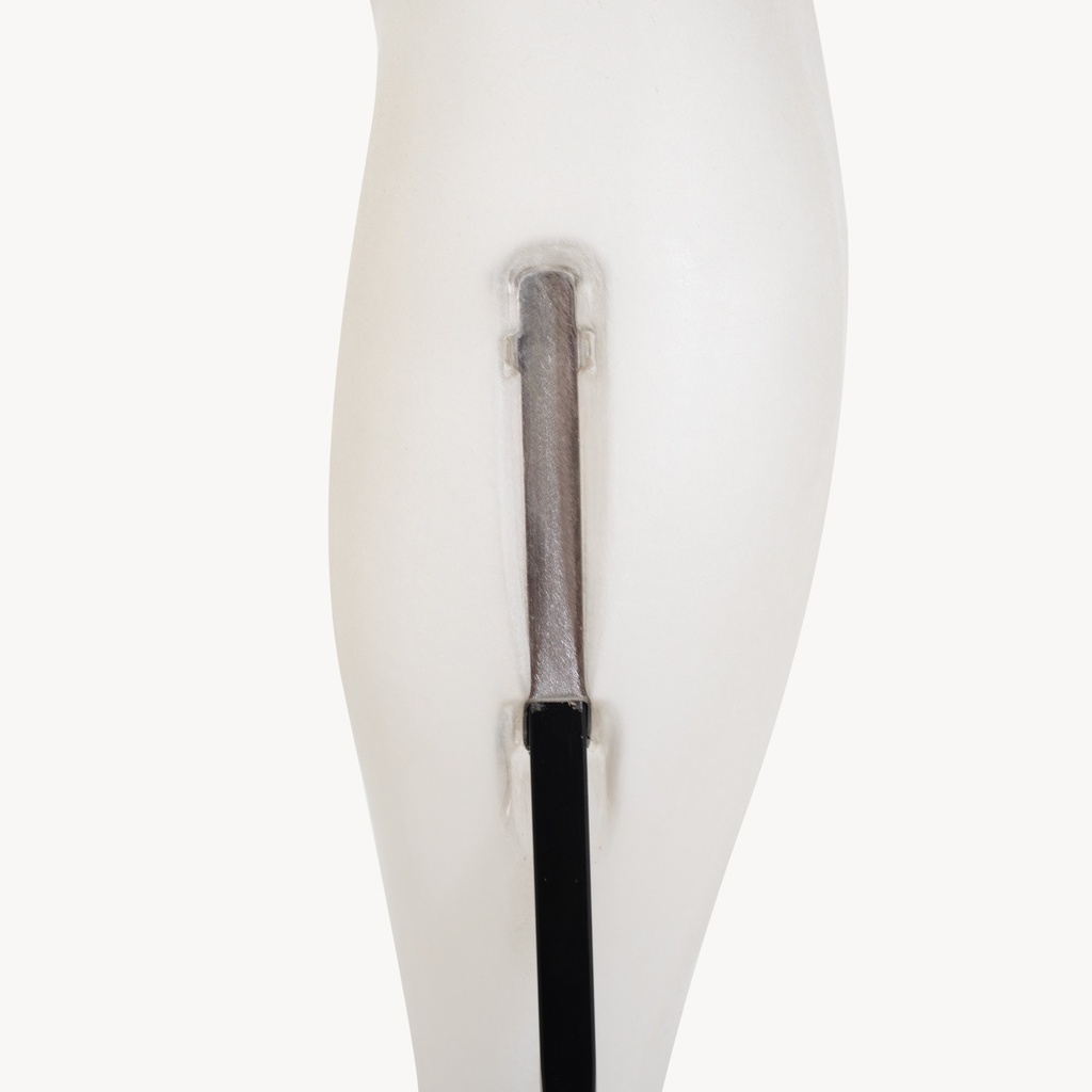 Herenetalagepop, frost, kunststof, metalen voetplaat en kuitpin