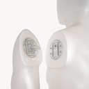 Herenetalagepop, frost, kunststof, metalen voetplaat en kuitpin