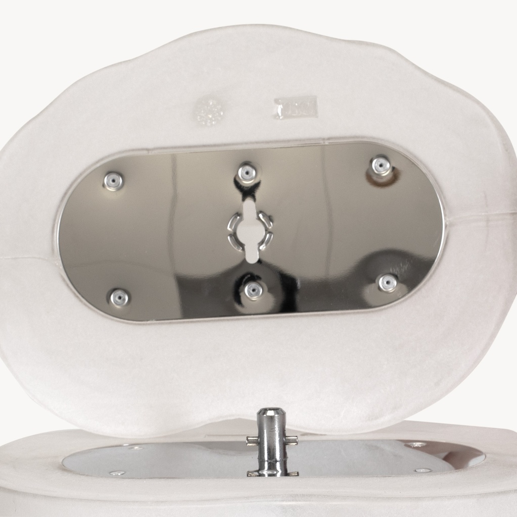 Herenetalagepop, frost, kunststof, metalen voetplaat en kuitpin