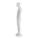 Witte herenetalagepop, kunststof, glazen voetplaat en kuitpin