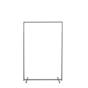 Verstelbaar kledingrek met ronde buizen, 120cm breed, geborsteld staal