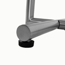 Verstelbaar kledingrek met ronde buizen, 120cm breed, geborsteld staal