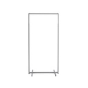 Verstelbaar kledingrek met ronde buizen, 90cm breed, geborsteld staal