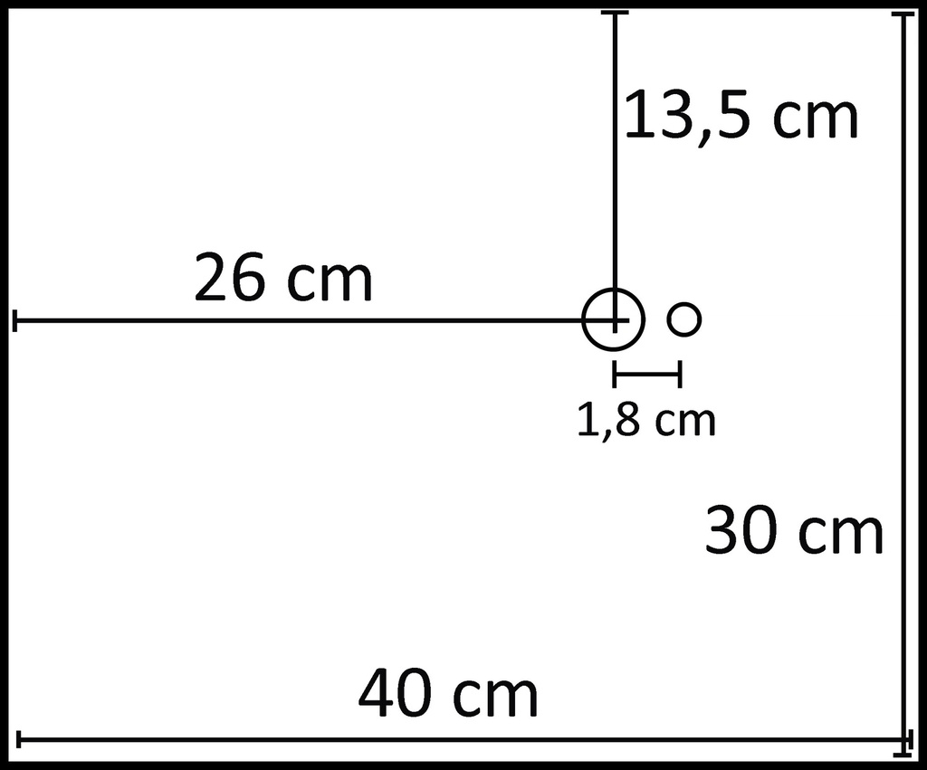 Bustestaander, center aansluiting, wit