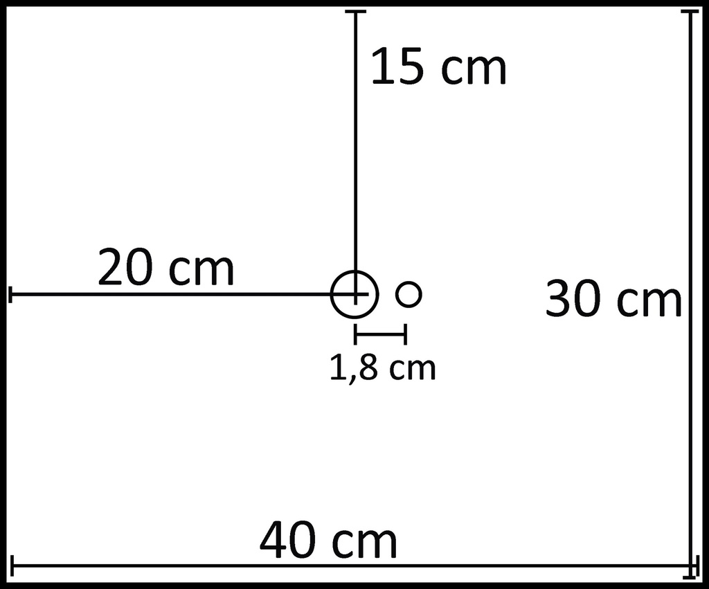 Bustestaander, center aansluiting, wit